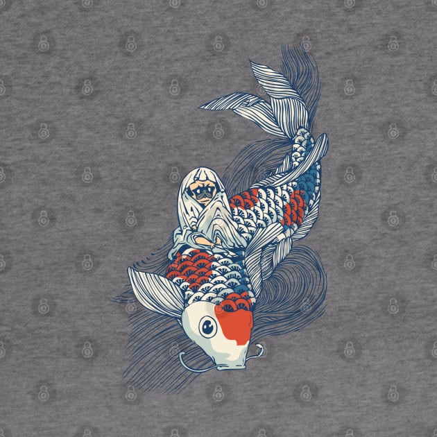 Pug and Koi by huebucket